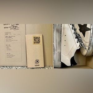 Golden goose Hi Star white/grey/black glitter heel size 38